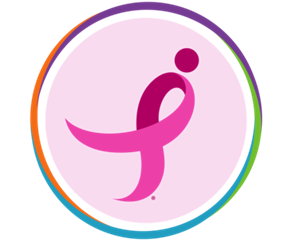 susan g komen breast cancer logo with rainbow circle around it